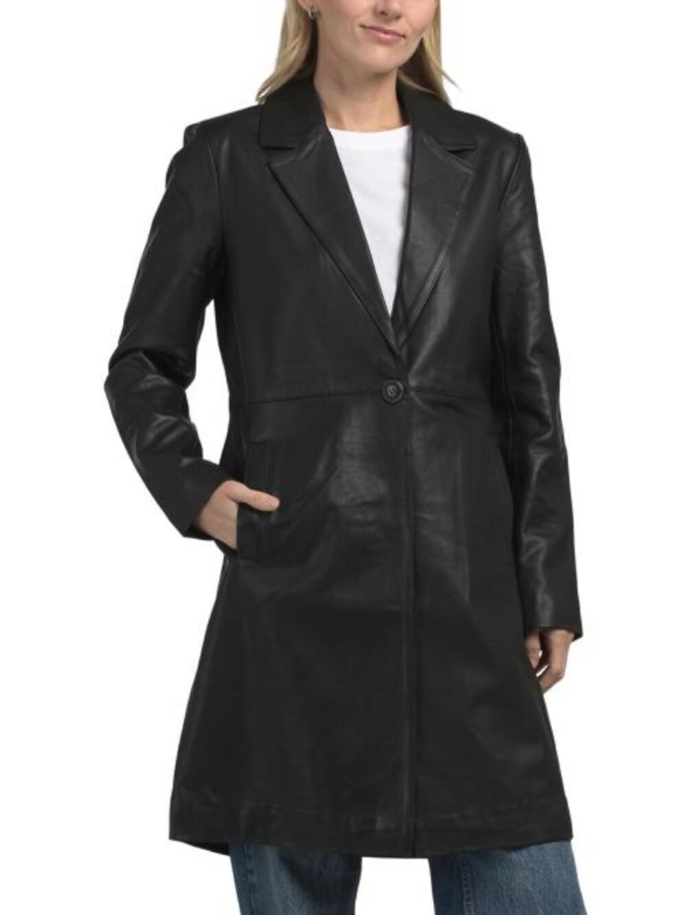 BOD & CHRISTENSEN Leather Trench Coat